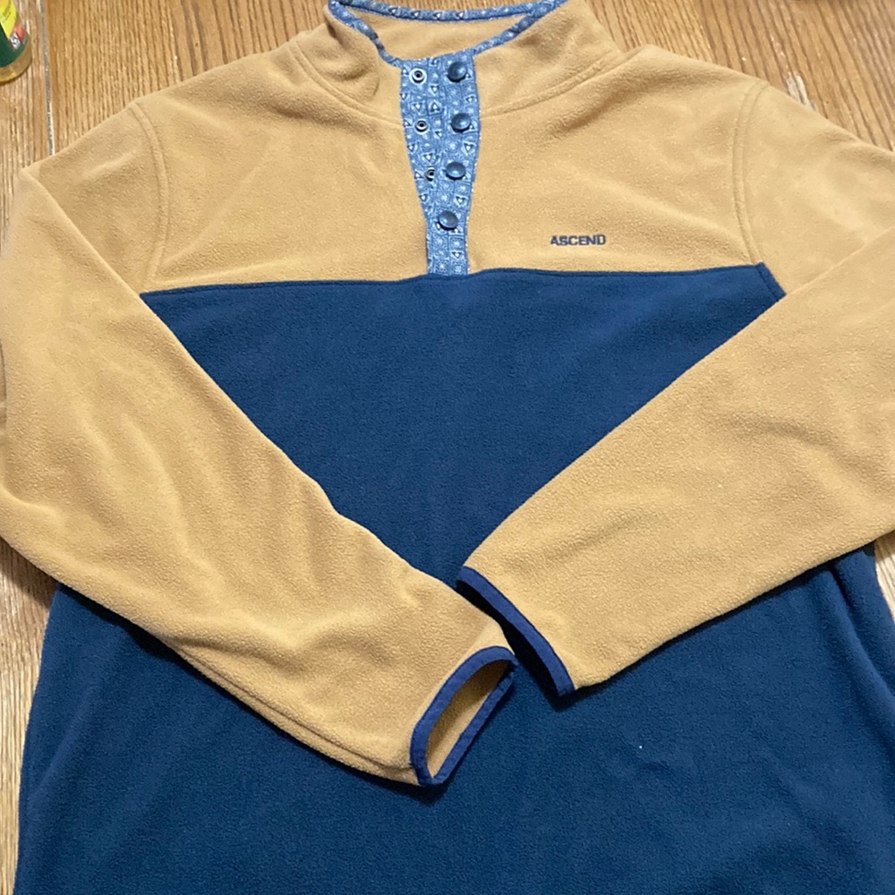 Ascend men’s fleece pullover jacket size large